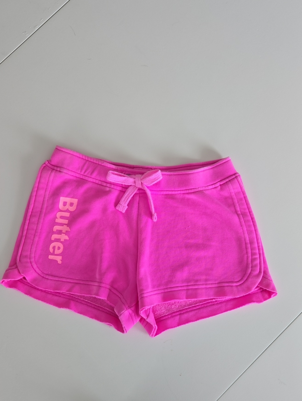 Butter Bright Pink Girls' Drawstring Athletic Shorts Super Soft